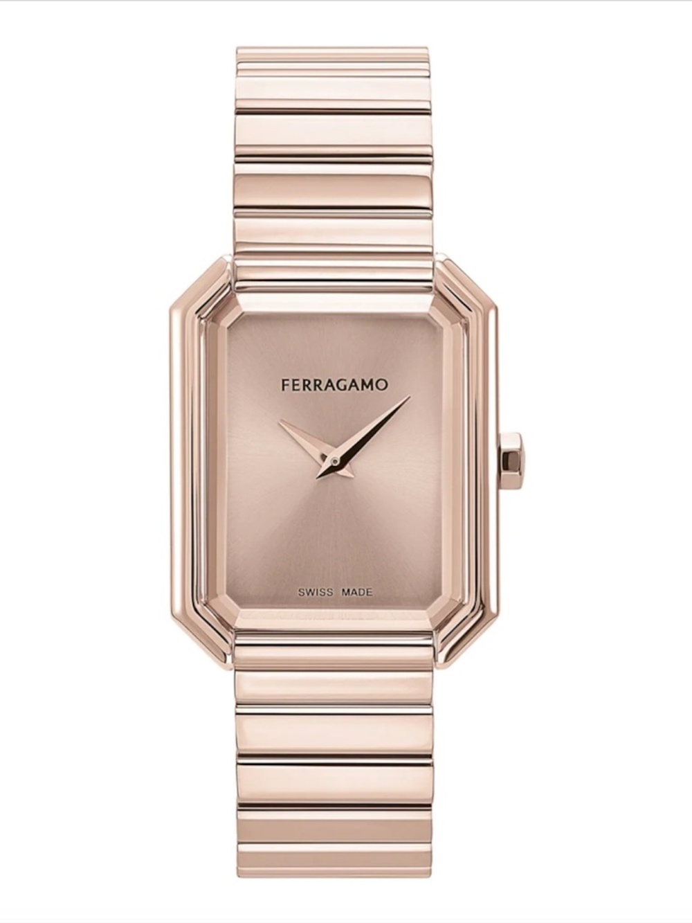 Ferragamo Crystal Watch - Rose Gold 26.5x33.5mm